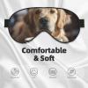 Cute Dog Bone Bowl Woof Paw Print Eye Mask,Silk-Like Sleep Mask,Night Sleeping Mask for Men Women,for Sleep Relaxation view 3