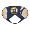 Abstract Minnesota State Flag Map03 Print Eye Mask,Silk-Like Sleep Mask,Night Sleeping Mask for Men Women,for Sleep Relaxation view 1