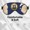 Abstract Minnesota State Flag Map03 Print Eye Mask,Silk-Like Sleep Mask,Night Sleeping Mask for Men Women,for Sleep Relaxation view 3