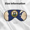 Abstract Minnesota State Flag Map03 Print Eye Mask,Silk-Like Sleep Mask,Night Sleeping Mask for Men Women,for Sleep Relaxation view 4