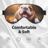 Funny English Bulldog Print Eye Mask,Silk-Like Sleep Mask,Night Sleeping Mask for Men Women,for Sleep Relaxation view 3