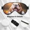 Funny English Bulldog Print Eye Mask,Silk-Like Sleep Mask,Night Sleeping Mask for Men Women,for Sleep Relaxation view 4