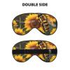 Bee & Sunflowers Print Eye Mask,Silk-Like Sleep Mask,Night Sleeping Mask for Men Women,for Sleep Relaxation view 2