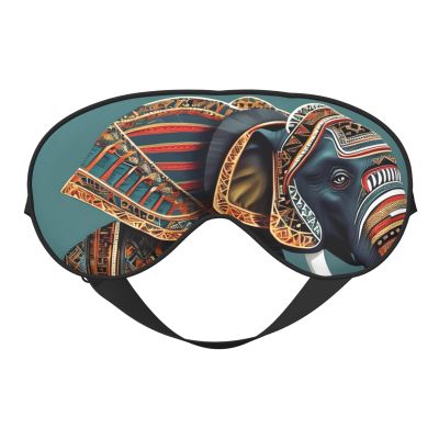Aztec Elephant Pattern Print Eye Mask,Silk-Like Sleep Mask,Night Sleeping Mask for Men Women,for Sleep Relaxation