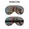 Aztec Elephant Pattern Print Eye Mask,Silk-Like Sleep Mask,Night Sleeping Mask for Men Women,for Sleep Relaxation view 2
