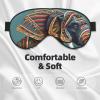Aztec Elephant Pattern Print Eye Mask,Silk-Like Sleep Mask,Night Sleeping Mask for Men Women,for Sleep Relaxation view 3