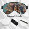 Aztec Elephant Pattern Print Eye Mask,Silk-Like Sleep Mask,Night Sleeping Mask for Men Women,for Sleep Relaxation view 4