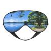 Beautiful Pool Lake Print Eye Mask,Silk-Like Sleep Mask,Night Sleeping Mask for Men Women,for Sleep Relaxation view 1