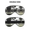 Black and White Golf Print Eye Mask,Silk-Like Sleep Mask,Night Sleeping Mask for Men Women,for Sleep Relaxation view 2