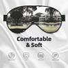 Black and White Golf Print Eye Mask,Silk-Like Sleep Mask,Night Sleeping Mask for Men Women,for Sleep Relaxation view 3