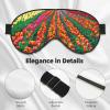 Colorful Tulips Print Eye Mask,Silk-Like Sleep Mask,Night Sleeping Mask for Men Women,for Sleep Relaxation view 4