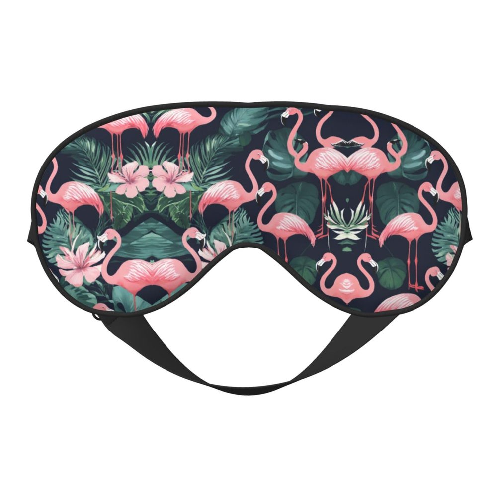Pink Flamingo Print Eye Mask,Silk-Like Sleep Mask,Night Sleeping Mask for Men Women,for Sleep Relaxation