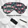 Pink Flamingo Print Eye Mask,Silk-Like Sleep Mask,Night Sleeping Mask for Men Women,for Sleep Relaxation view 4