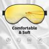 Abstract Yellow Dragonfly1 Print Eye Mask,Silk-Like Sleep Mask,Night Sleeping Mask for Men Women,for Sleep Relaxation view 3