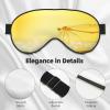 Abstract Yellow Dragonfly1 Print Eye Mask,Silk-Like Sleep Mask,Night Sleeping Mask for Men Women,for Sleep Relaxation view 4