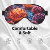 A Hand Drawn Painting of A Cancerous Cells in The Print Eye Mask,Silk-Like Sleep Mask,Night Sleeping Mask for Men Women,for Sleep Relaxation view 3