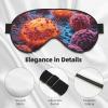 A Hand Drawn Painting of A Cancerous Cells in The Print Eye Mask,Silk-Like Sleep Mask,Night Sleeping Mask for Men Women,for Sleep Relaxation view 4