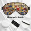 African Mud Cloth Tribal Print Eye Mask,Silk-Like Sleep Mask,Night Sleeping Mask for Men Women,for Sleep Relaxation view 4