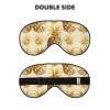 Gold Pineapple Background Print Eye Mask,Silk-Like Sleep Mask,Night Sleeping Mask for Men Women,for Sleep Relaxation view 2