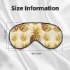 Gold Pineapple Background Print Eye Mask,Silk-Like Sleep Mask,Night Sleeping Mask for Men Women,for Sleep Relaxation view 4