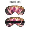 Lotus Flowers Pink Print Eye Mask,Silk-Like Sleep Mask,Night Sleeping Mask for Men Women,for Sleep Relaxation view 2