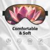Lotus Flowers Pink Print Eye Mask,Silk-Like Sleep Mask,Night Sleeping Mask for Men Women,for Sleep Relaxation view 3