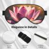 Lotus Flowers Pink Print Eye Mask,Silk-Like Sleep Mask,Night Sleeping Mask for Men Women,for Sleep Relaxation view 4