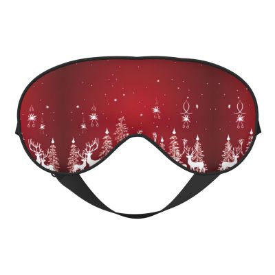 Christmas Winter Landscape Deer Print Eye Mask,Silk-Like Sleep Mask,Night Sleeping Mask for Men Women,for Sleep Relaxation