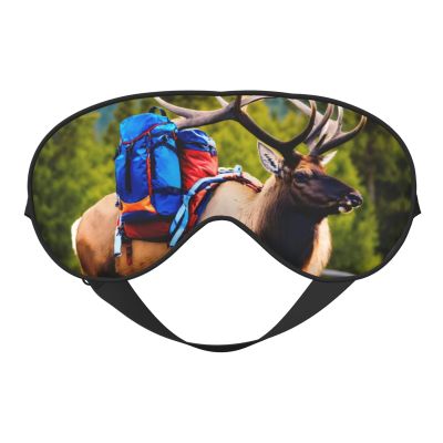 Deer Bear Moose Print Eye Mask,Silk-Like Sleep Mask,Night Sleeping Mask for Men Women,for Sleep Relaxation