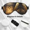 Feather Print Eye Mask,Silk-Like Sleep Mask,Night Sleeping Mask for Men Women,for Sleep Relaxation view 4
