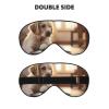 Cute Dog Bone Bowl Woof Paw Print Eye Mask,Silk-Like Sleep Mask,Night Sleeping Mask for Men Women,for Sleep Relaxation view 2