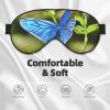 Butterflies and Blooms Print Eye Mask,Silk-Like Sleep Mask,Night Sleeping Mask for Men Women,for Sleep Relaxation view 3