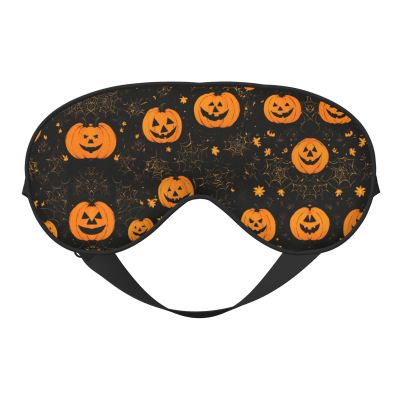 Halloween Pumpkin Print Eye Mask,Silk-Like Sleep Mask,Night Sleeping Mask for Men Women,for Sleep Relaxation