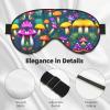 Bright Mushrooms Arts Print Eye Mask,Silk-Like Sleep Mask,Night Sleeping Mask for Men Women,for Sleep Relaxation view 4