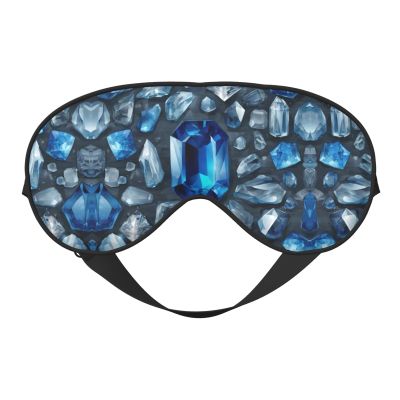 Blue Crystal03 Print Eye Mask,Silk-Like Sleep Mask,Night Sleeping Mask for Men Women,for Sleep Relaxation