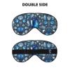 Blue Crystal03 Print Eye Mask,Silk-Like Sleep Mask,Night Sleeping Mask for Men Women,for Sleep Relaxation view 2