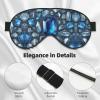 Blue Crystal03 Print Eye Mask,Silk-Like Sleep Mask,Night Sleeping Mask for Men Women,for Sleep Relaxation view 4