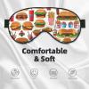 Fast Food Print Eye Mask,Silk-Like Sleep Mask,Night Sleeping Mask for Men Women,for Sleep Relaxation view 3