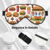 Fast Food Print Eye Mask,Silk-Like Sleep Mask,Night Sleeping Mask for Men Women,for Sleep Relaxation view 4
