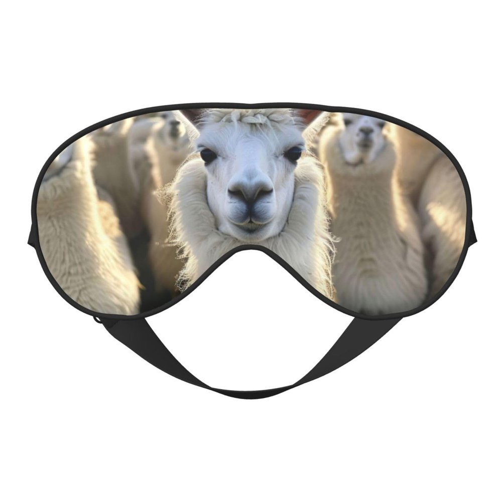 Cute Llama Print Eye Mask,Silk-Like Sleep Mask,Night Sleeping Mask for Men Women,for Sleep Relaxation