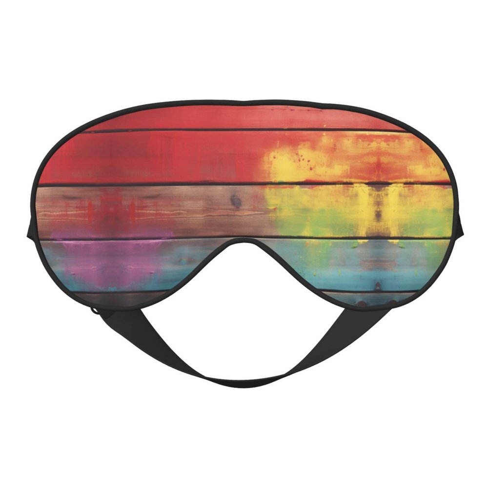 Colorful Painted Wood Print Eye Mask,Silk-Like Sleep Mask,Night Sleeping Mask for Men Women,for Sleep Relaxation
