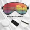 Colorful Painted Wood Print Eye Mask,Silk-Like Sleep Mask,Night Sleeping Mask for Men Women,for Sleep Relaxation view 4