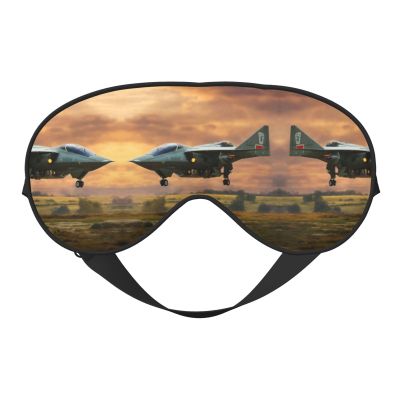 Aircraft Fighter Jets Print Eye Mask,Silk-Like Sleep Mask,Night Sleeping Mask for Men Women,for Sleep Relaxation