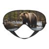 White Bear Brown Bear Print Eye Mask,Silk-Like Sleep Mask,Night Sleeping Mask for Men Women,for Sleep Relaxation view 1