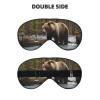 White Bear Brown Bear Print Eye Mask,Silk-Like Sleep Mask,Night Sleeping Mask for Men Women,for Sleep Relaxation view 2
