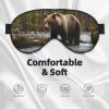 White Bear Brown Bear Print Eye Mask,Silk-Like Sleep Mask,Night Sleeping Mask for Men Women,for Sleep Relaxation view 3