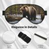 White Bear Brown Bear Print Eye Mask,Silk-Like Sleep Mask,Night Sleeping Mask for Men Women,for Sleep Relaxation view 4