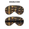 Ancient Egyptian Hieroglyph Print Eye Mask,Silk-Like Sleep Mask,Night Sleeping Mask for Men Women,for Sleep Relaxation view 2