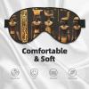 Ancient Egyptian Hieroglyph Print Eye Mask,Silk-Like Sleep Mask,Night Sleeping Mask for Men Women,for Sleep Relaxation view 3