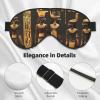 Ancient Egyptian Hieroglyph Print Eye Mask,Silk-Like Sleep Mask,Night Sleeping Mask for Men Women,for Sleep Relaxation view 4